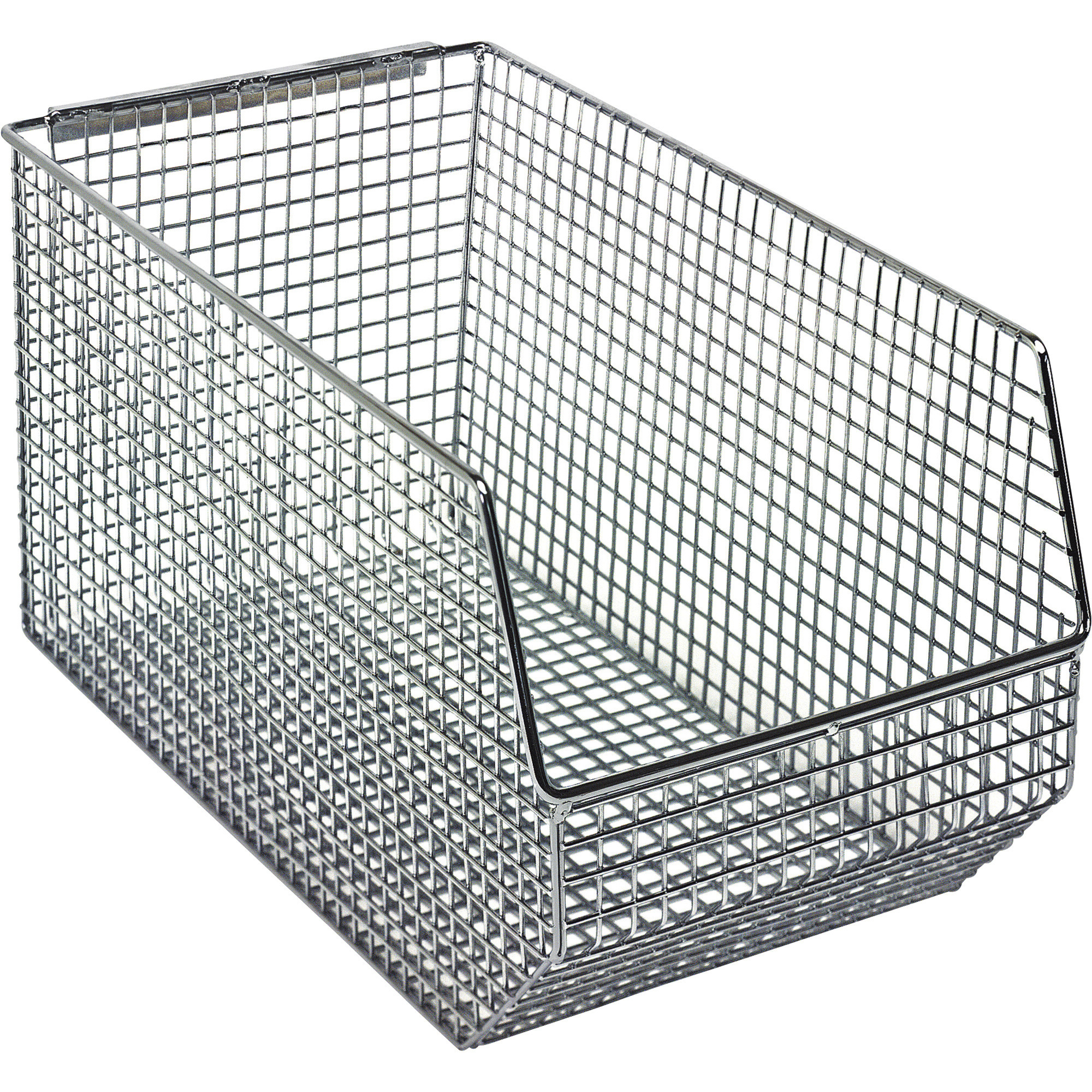 Quantum Wire Mesh Hanging/Stacking Bin,  8in.W x 14 1/2in.D x 7in.H, Pack of 10, Model# QMB540CCS